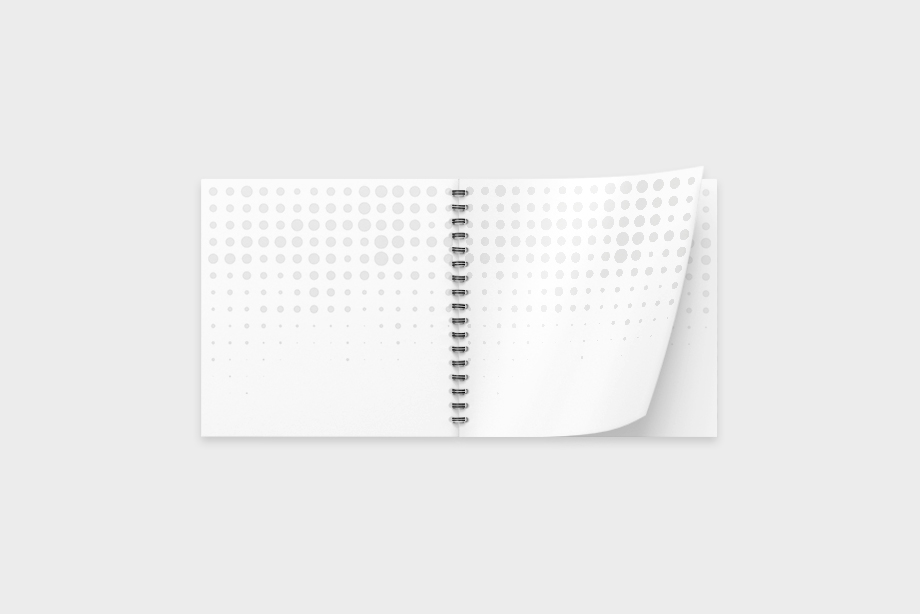 Offene Wire-O-Broschüre im DIN-Q4-Format mit hochwertiger Spiralbindung